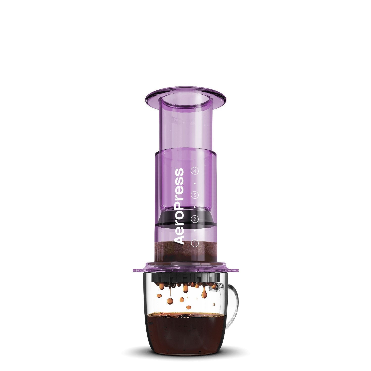 AeroPress Clear Coffee Maker - Purple - Coffee Brewer | Altohaus