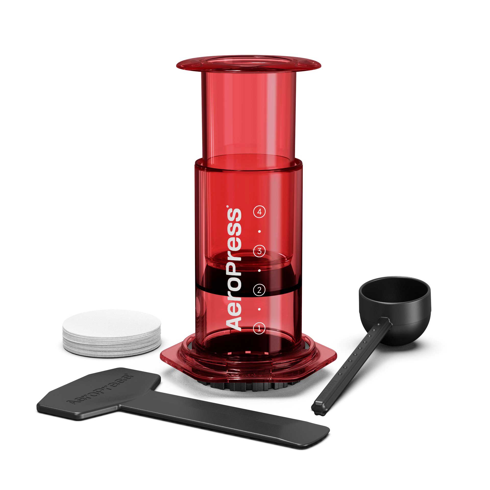 AeroPress Clear Coffee Maker - Red - Coffee Brewer | Altohaus