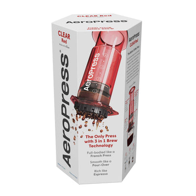 AeroPress Clear Coffee Maker - Red - Coffee Brewer | Altohaus