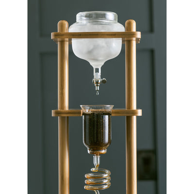 Yama Glass Cold Brew Tower – Bamboo Straight Frame – 6–8 Cup (32 oz) - Cold - Brewer | Altohaus
