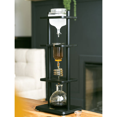 Yama Glass Cold Brew Tower – Black Straight Frame – 6–8 Cup (32 oz) - Cold - Brewer | Altohaus