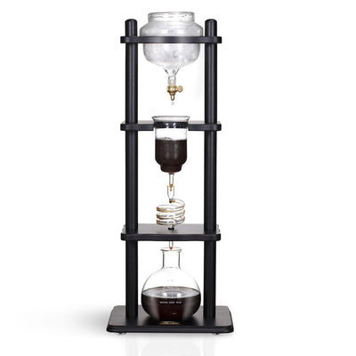 Yama Glass Cold Brew Tower – Black Straight Frame – 6–8 Cup (32 oz) - Cold - Brewer | Altohaus