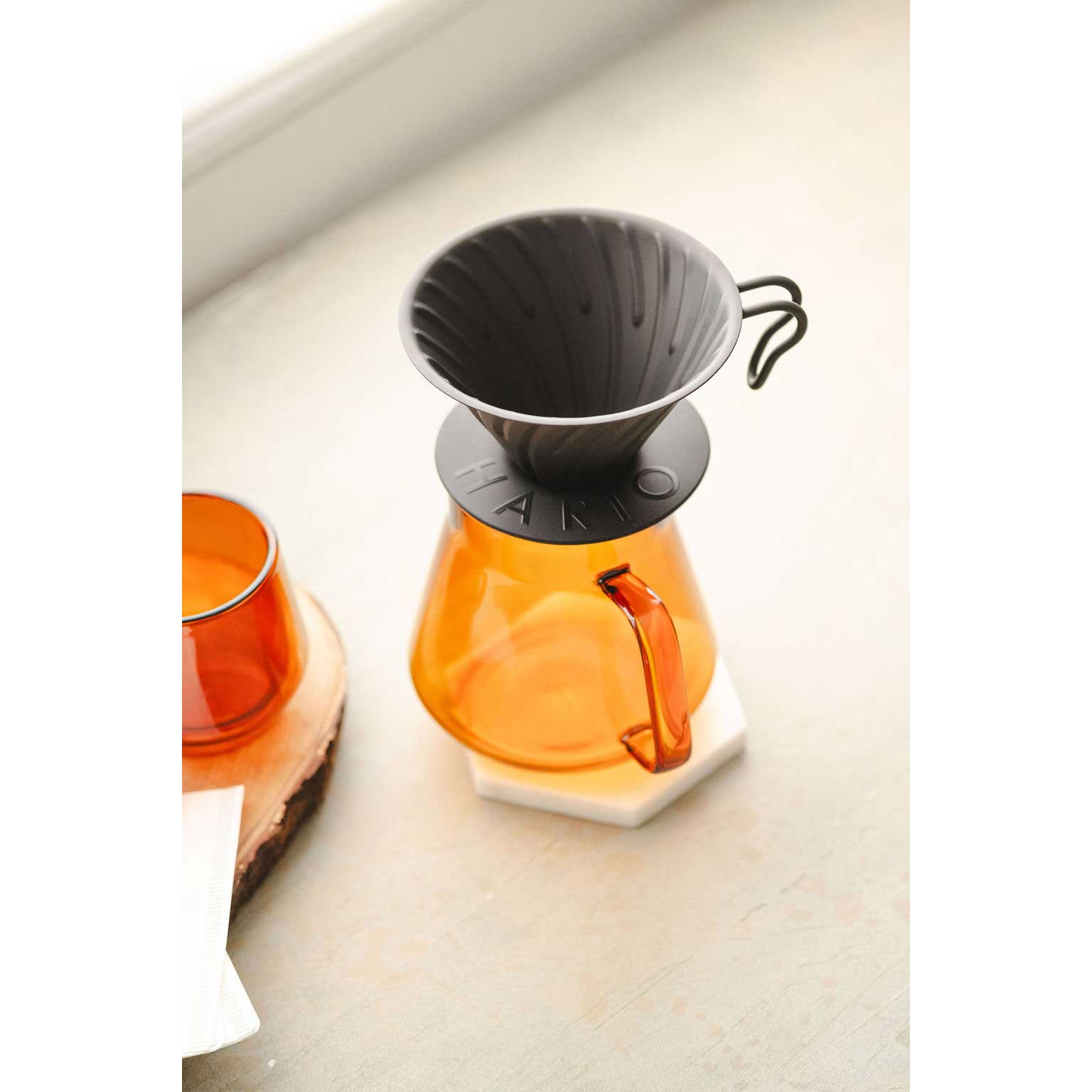 V60 Metal Coffee Dripper 02 - Black - Pour - Over Dripper | Altohaus