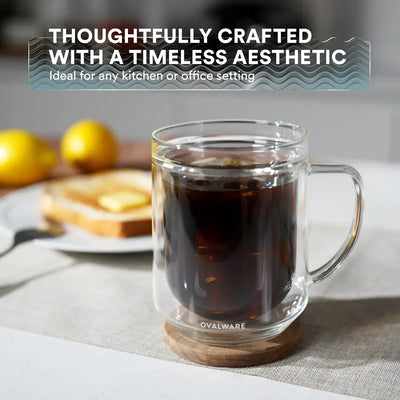 Double Wall Mug - 500ml/17oz (Set of 2) - Cups & Drinkware | Altohaus