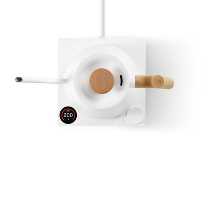 Fellow Stagg EKG Pro Electric Kettle - Matte White w/ Maple - Brewers & Pour - Over | Altohaus