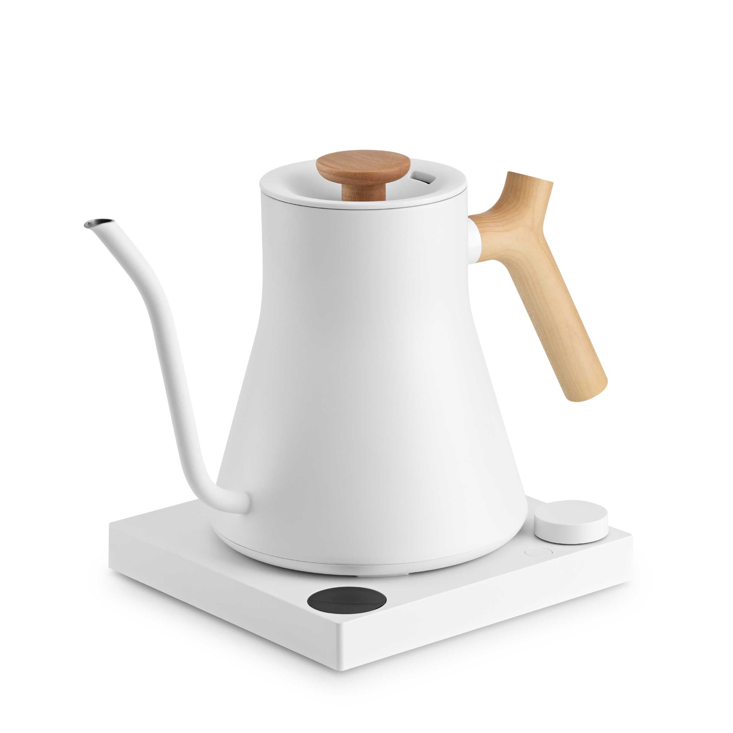 Fellow Stagg EKG Pro Electric Kettle - Matte White w/ Maple - Brewers & Pour - Over | Altohaus