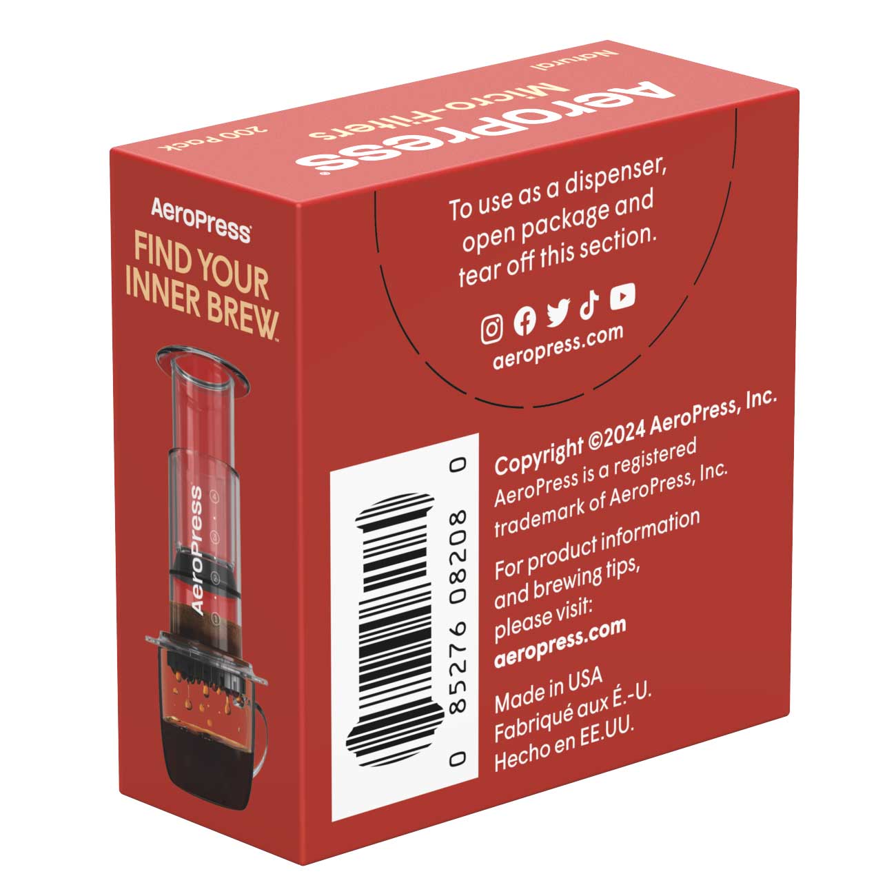 AeroPress Standard Natural Paper Micro - Filters (200 ct) - Paper Filter | Altohaus