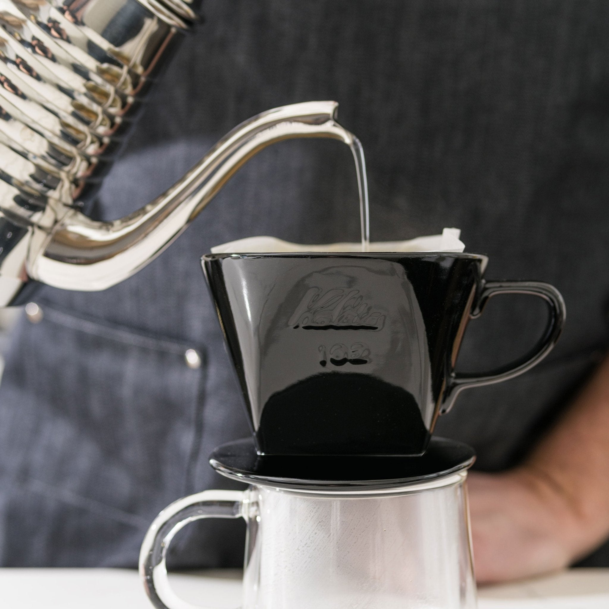 Kalita Style 102 Ceramic Coffee Dripper - Black - Pour - Over Dripper | Altohaus