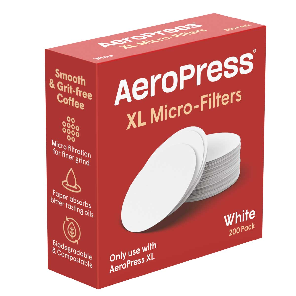AeroPress XL Micro - Filters (200 ct) - Paper Filter | Altohaus